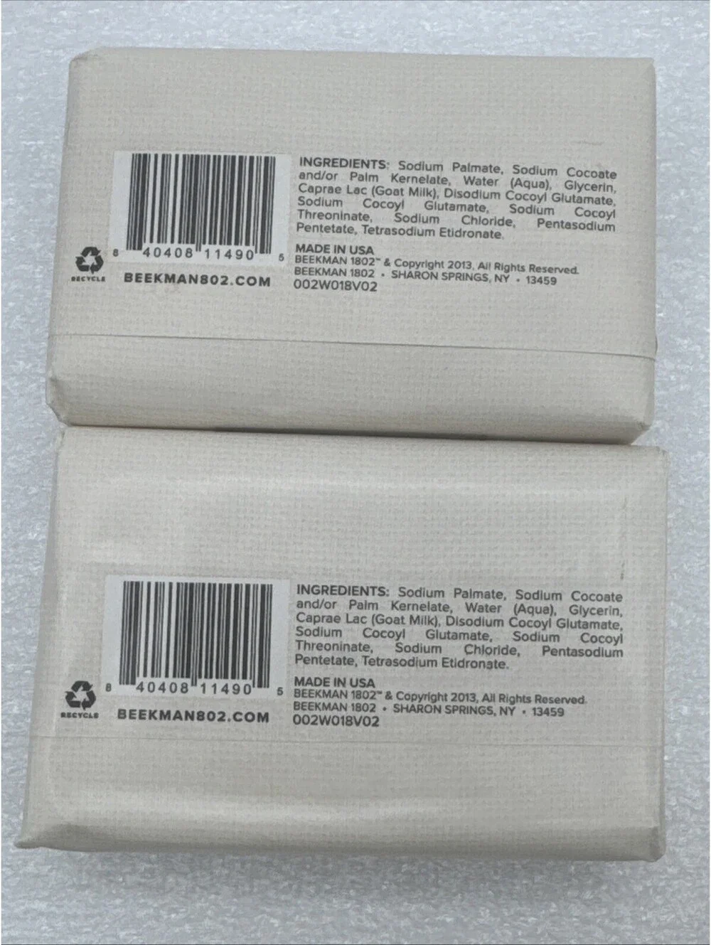 Lot Of 14 Beekman 1802 Goat Milk 3.5oz Palm Bar Soaps Vanilla, Davesforth…
